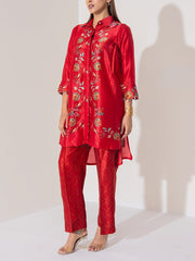 Maroon Vasansi Silk Co-Ord Set