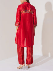 Maroon Vasansi Silk Co-Ord Set