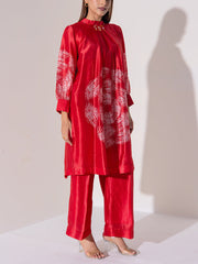 Red Vasansi Silk Co-Ord Set