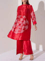Red Vasansi Silk Co-Ord Set