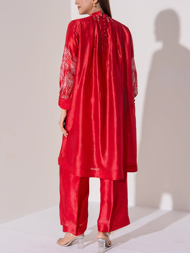 Red Vasansi Silk Co-Ord Set