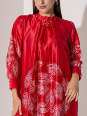 Red Vasansi Silk Co-Ord Set