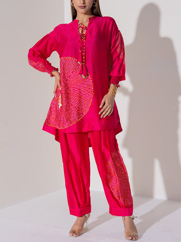 Pink Vasansi Silk Co-Ord Set