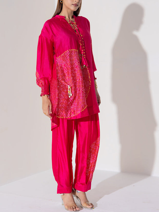 Pink Vasansi Silk Co-Ord Set