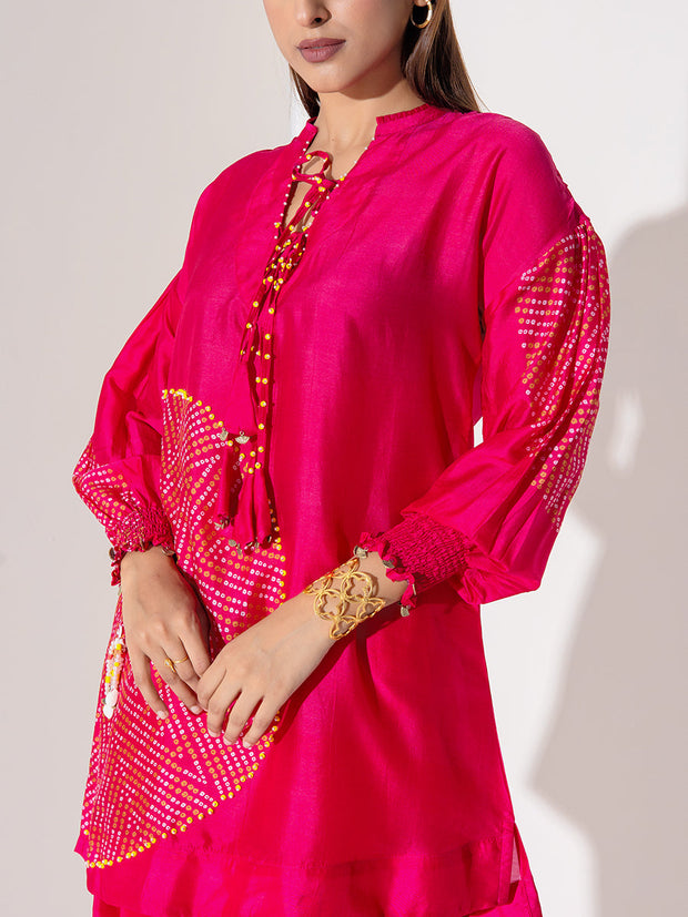 Pink Vasansi Silk Co-Ord Set