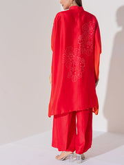 Red Vasansi Silk Co-Ord Set
