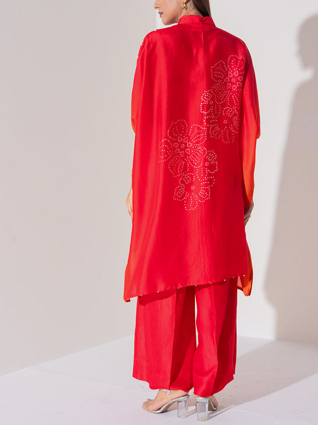 Red Vasansi Silk Co-Ord Set