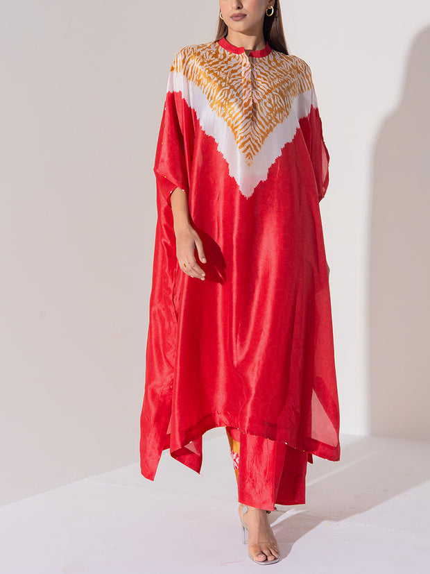 Red Vasansi Silk Co-Ord Set