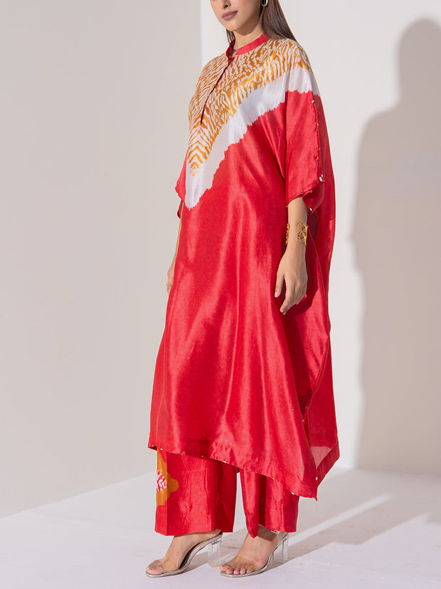 Red Vasansi Silk Co-Ord Set
