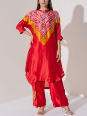 Red Vasansi Silk Co-Ord Set