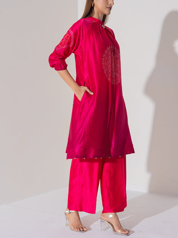 Pink Vasansi Silk Co-Ord Set