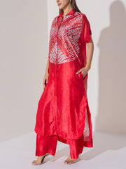 Red Vasansi Silk Co-Ord Set