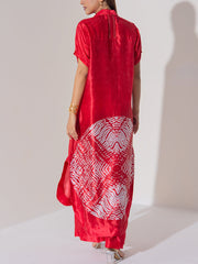 Red Vasansi Silk Co-Ord Set