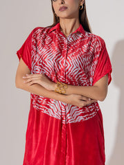 Red Vasansi Silk Co-Ord Set