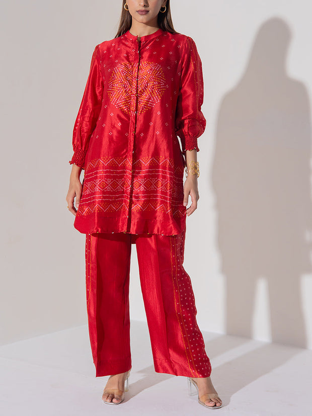 Maroon Vasansi Silk Co-Ord Set