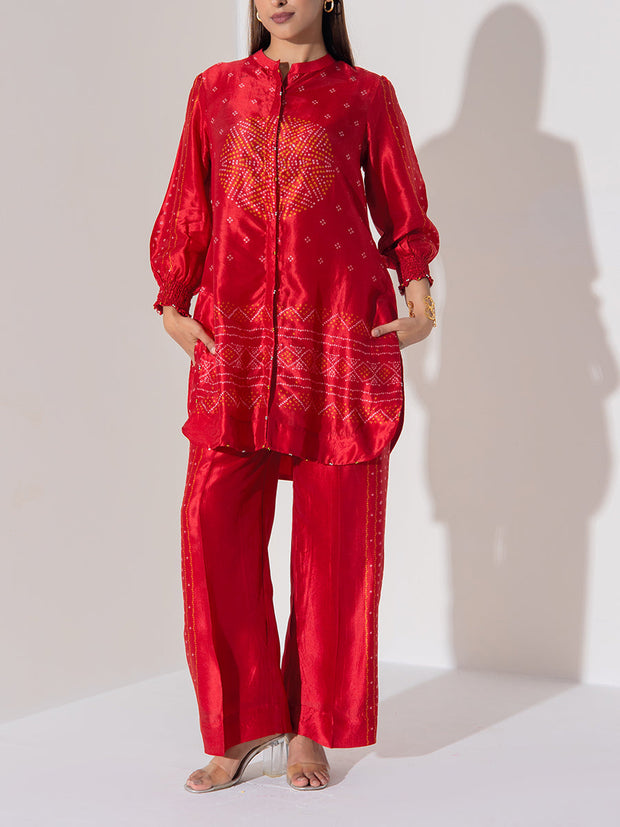 Maroon Vasansi Silk Co-Ord Set