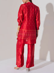Maroon Vasansi Silk Co-Ord Set