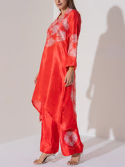 Red Vasansi Silk Co-Ord Set