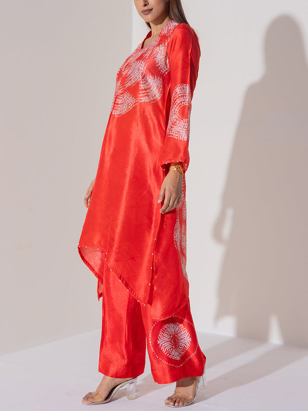 Red Vasansi Silk Co-Ord Set