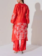 Red Vasansi Silk Co-Ord Set