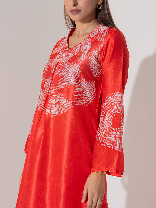 Red Vasansi Silk Co-Ord Set