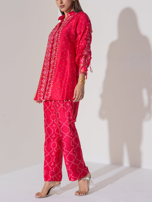 Pink Vasansi Silk Co-Ord Set