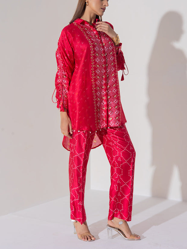 Pink Vasansi Silk Co-Ord Set