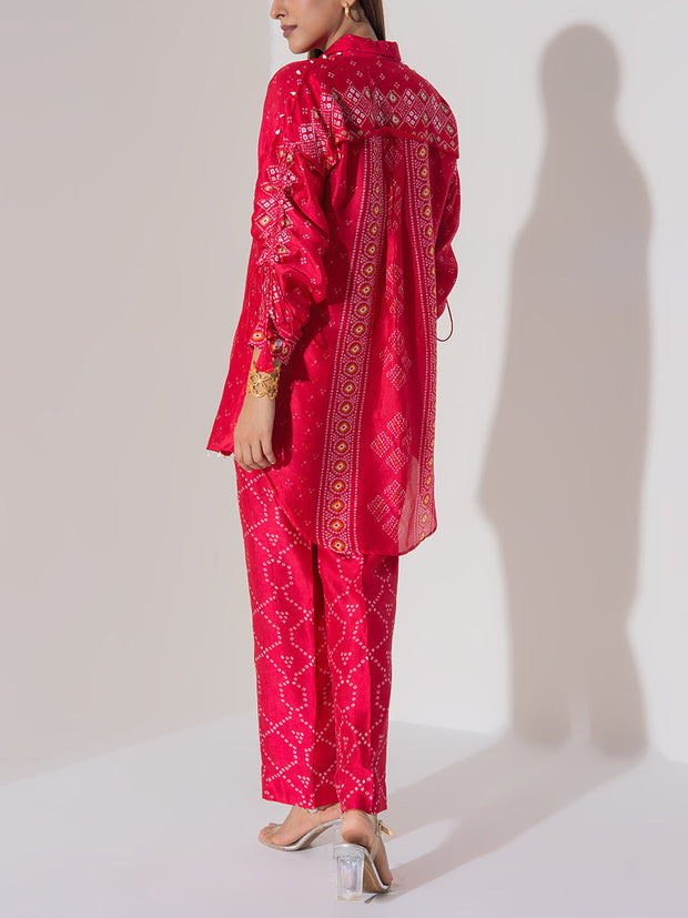 Pink Vasansi Silk Co-Ord Set