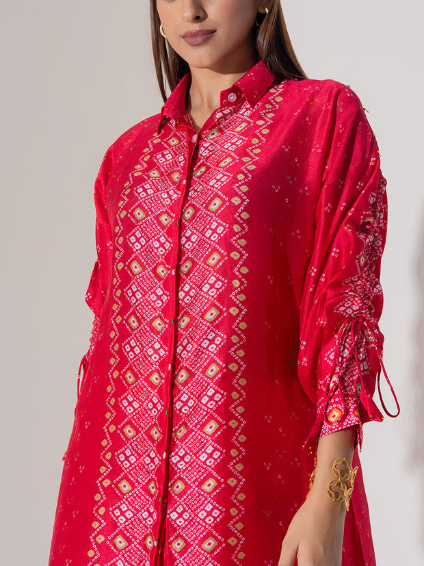 Pink Vasansi Silk Co-Ord Set
