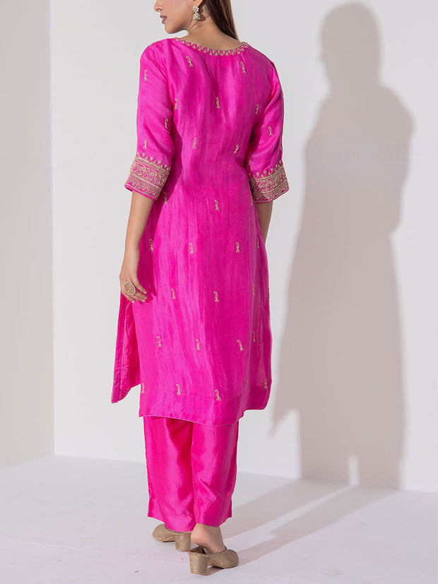 Pink Organza Suit Set