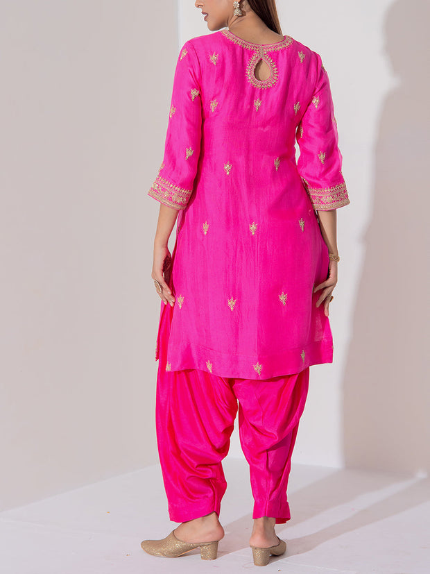 Pink Organza Suit Set