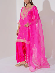Pink Organza Suit Set