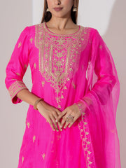 Pink Organza Suit Set