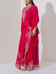 Pink Summer Silk Cape And Drape Set