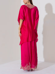 Pink Summer Silk Cape And Drape Set