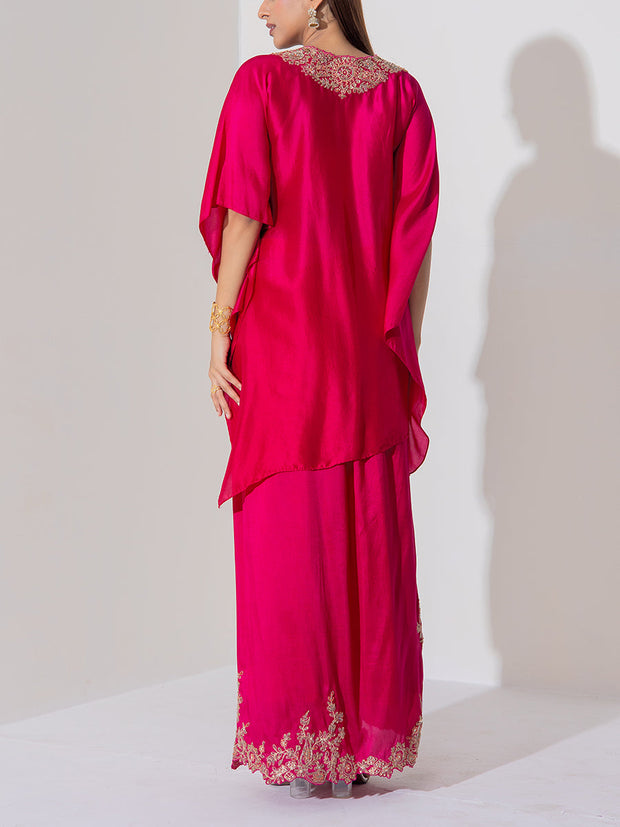 Pink Summer Silk Cape And Drape Set