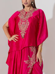 Pink Summer Silk Cape And Drape Set