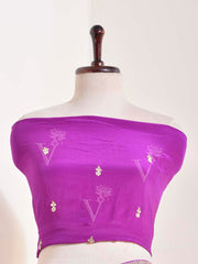 Purple Georgette Leheriya Saree