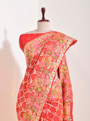 Red Georgette Bandhani Saree