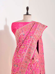 Mazenta Georgette Bandhani Saree