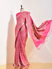 Mazenta Georgette Bandhani Saree