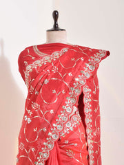 Red Organza Gotta Patti Saree