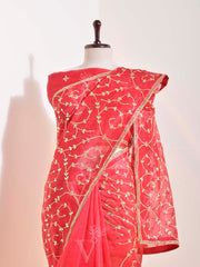 Red Organza Gotta Patti Saree