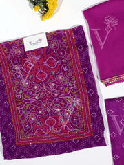 Purple Georgette Dress Material