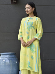 Yellow Vasansi Silk Printed Co-ord Set