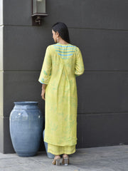 Yellow Vasansi Silk Printed Co-ord Set