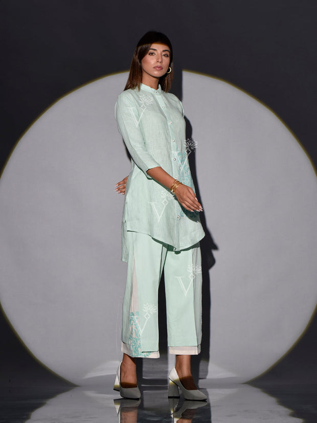 Light Green Linen Co-ord Set