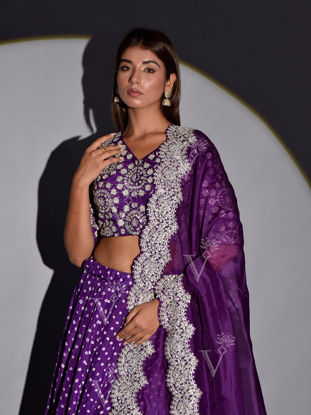 Violet Lehenga Set