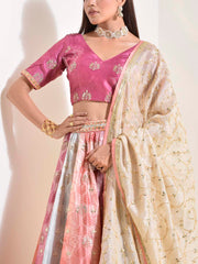 Multi Color Vasansi Silk Lehenga Set