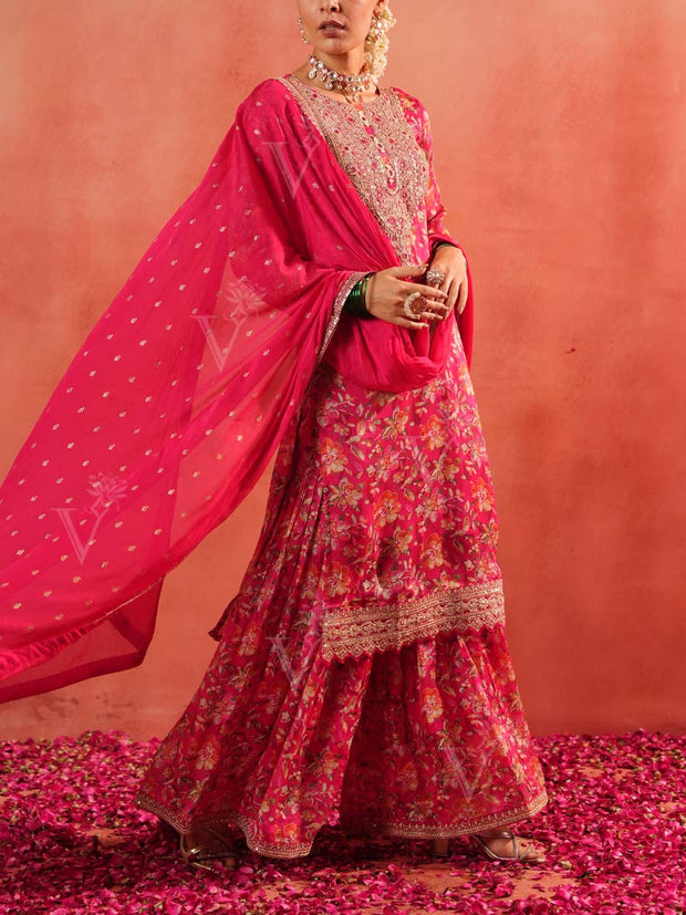 Pink Chinnon Suit Set